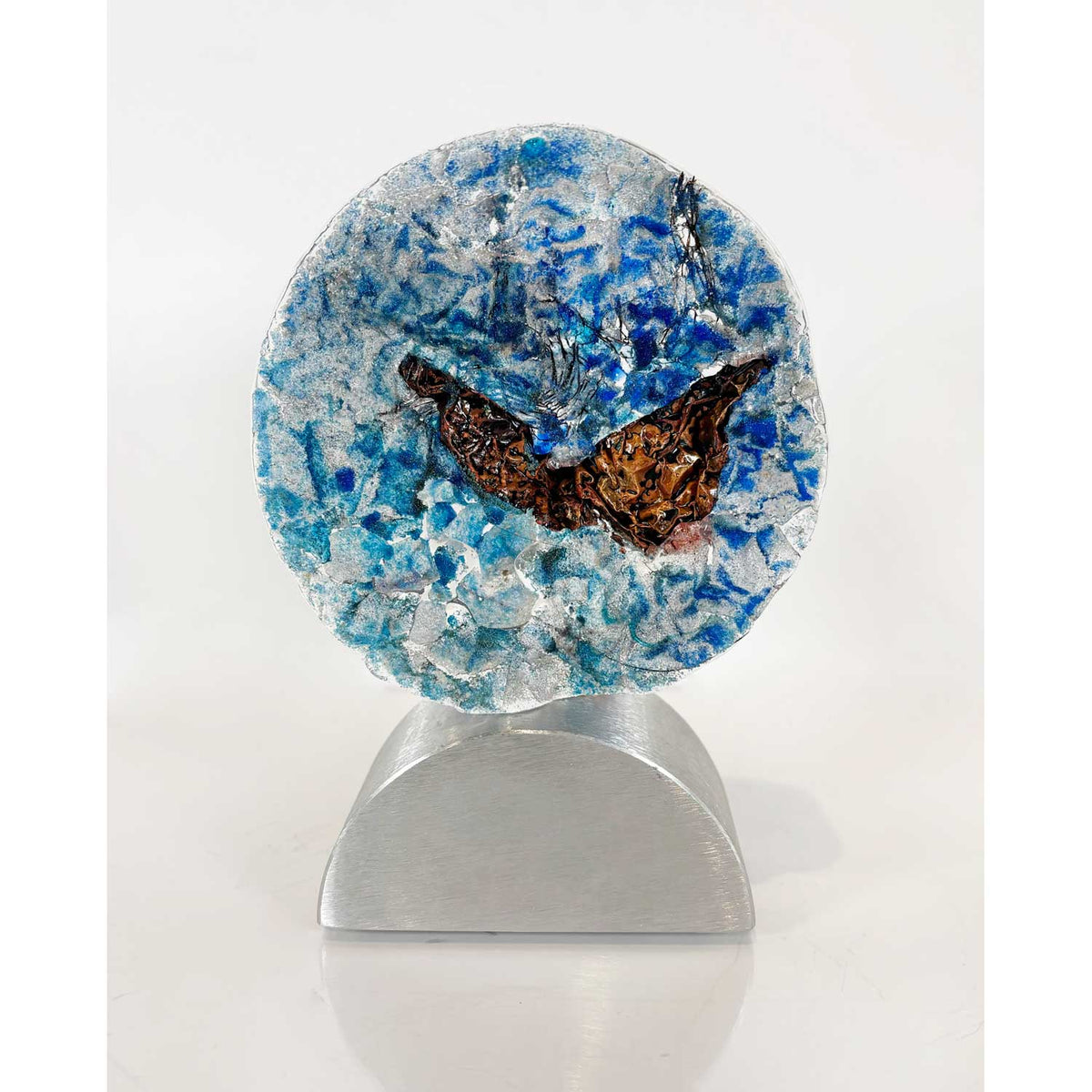 Mini Mandala with Lens Blue - Petroff Gallery - Glass Art