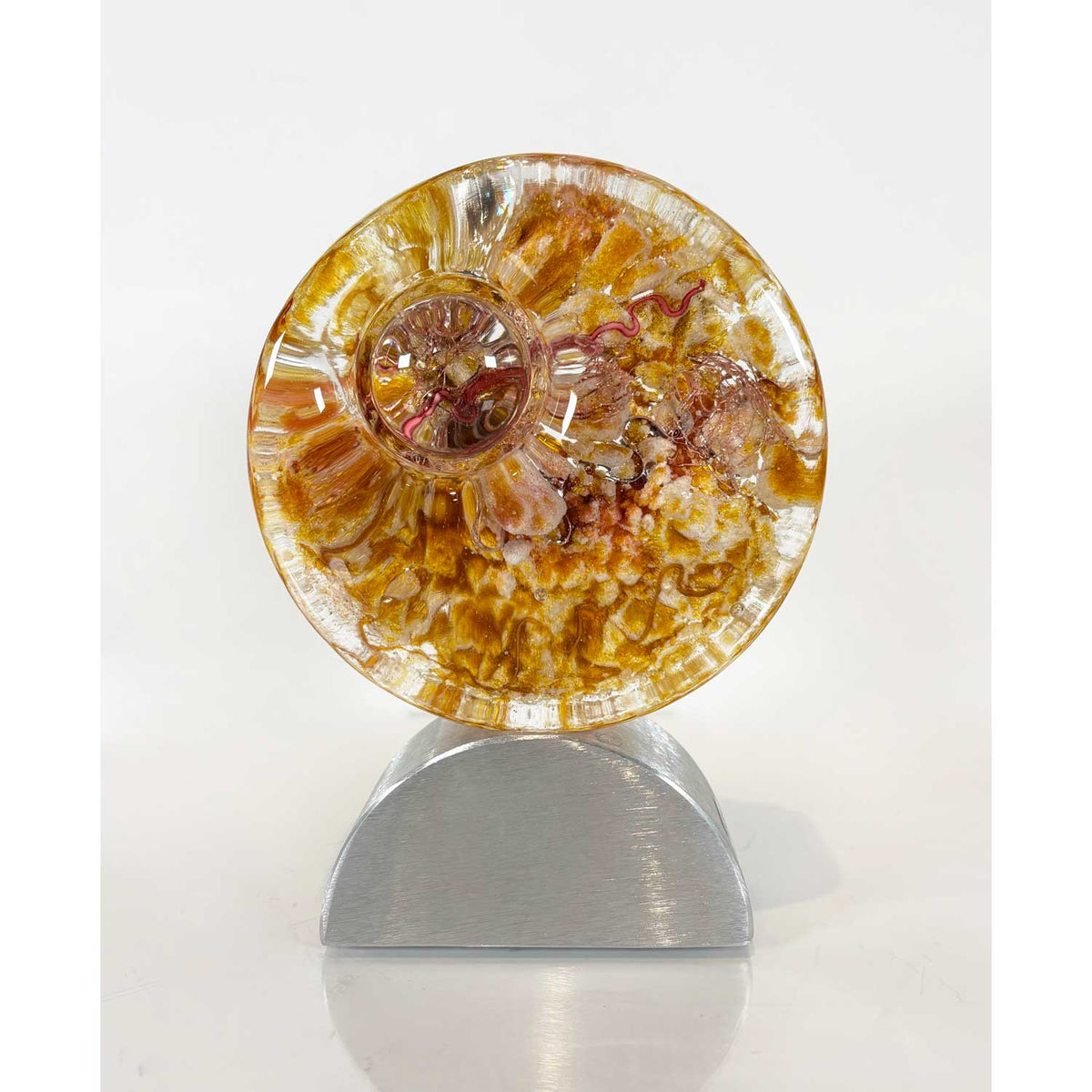 Mini Mandala with Lens Gold - Petroff Gallery - Glass Art