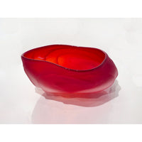 Red Undula Bowl - Petroff Gallery - Glass Art