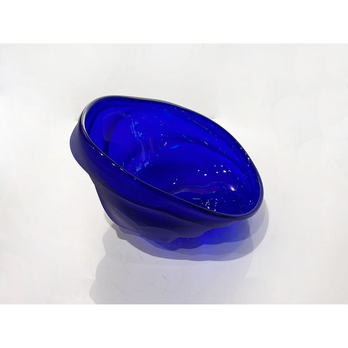 Cobalt Undula Bowl - Petroff Gallery - Glass Art