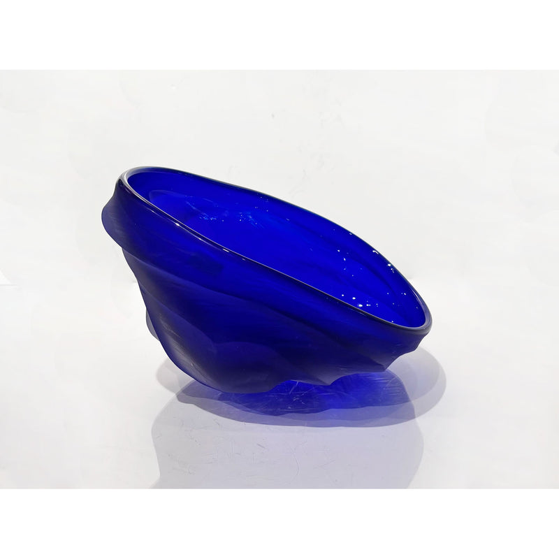 Cobalt Undula Bowl - Petroff Gallery - Glass Art