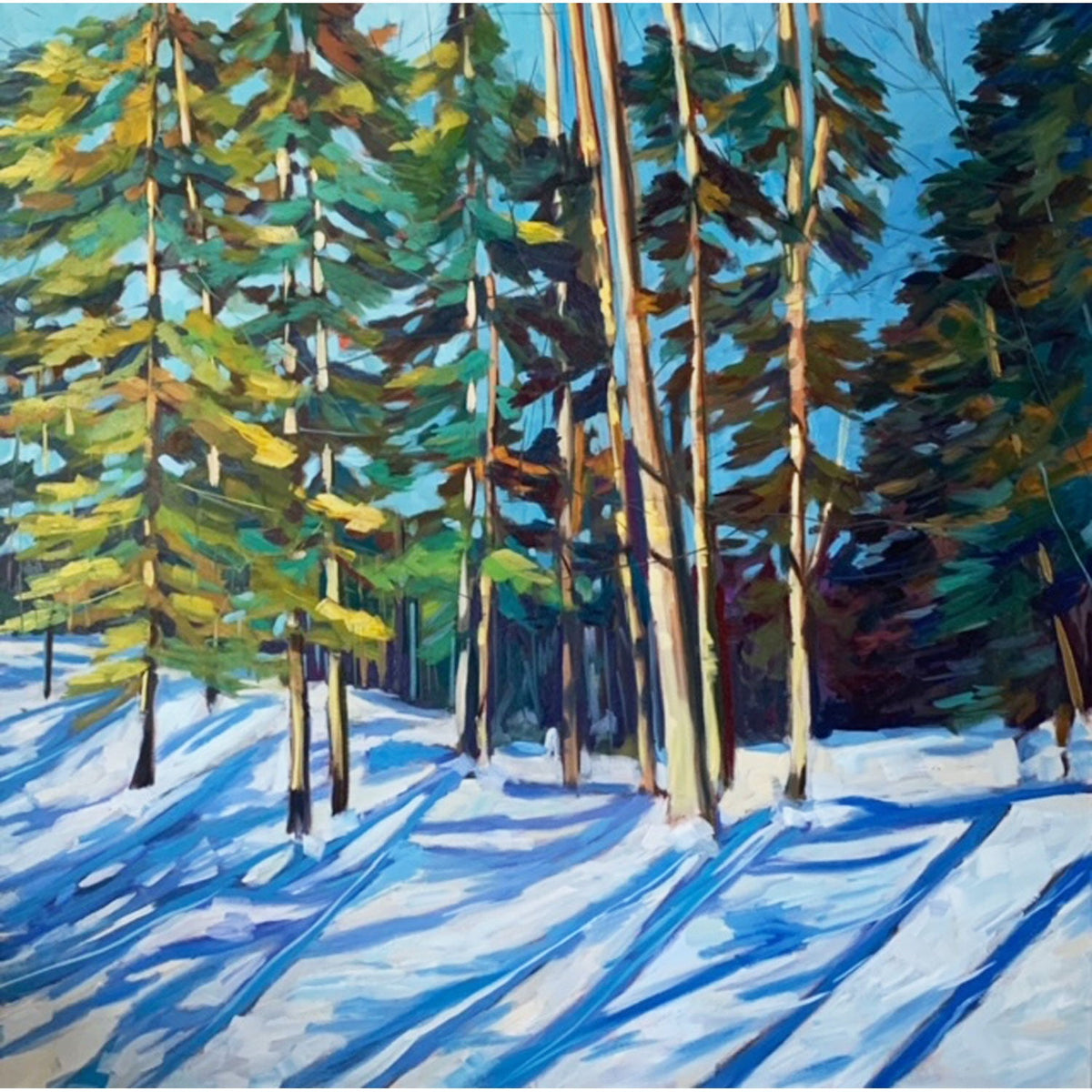 Canadian Winter 48" x 48" - Petroff Gallery -  - Hoda Nicholas - Canadian Winter, 48" x 48"