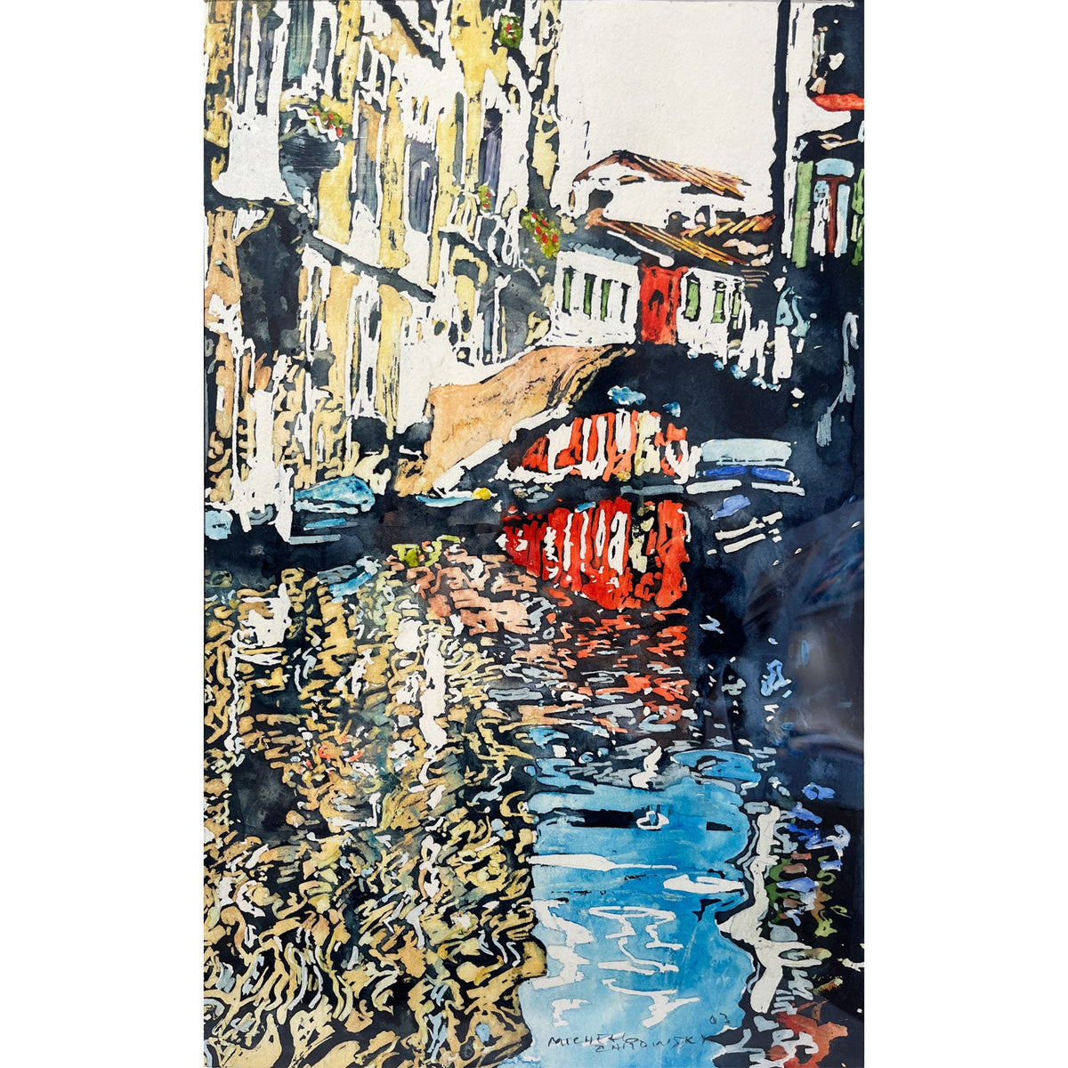 Canal Castello Venice 14 3/4" x 9 3/4" - Petroff Gallery -  - Micheal Zarowsky - Canal Castello Venice, 14 3/4" x 9 3/4"