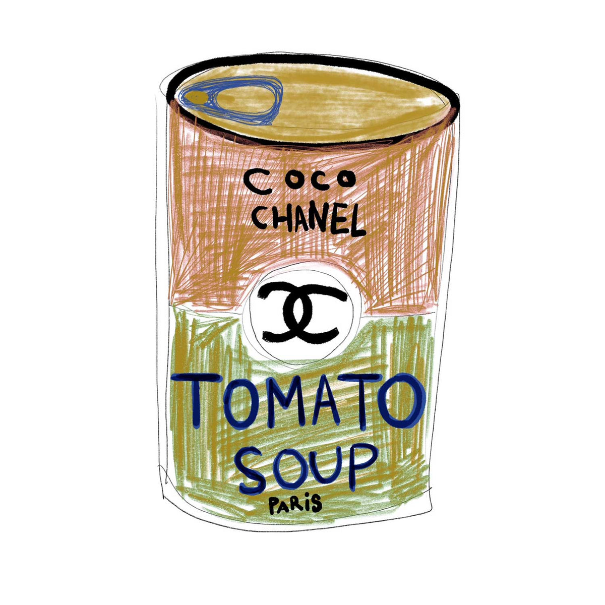 Coco Chanel Tomato Soup - Petroff Gallery - Painting