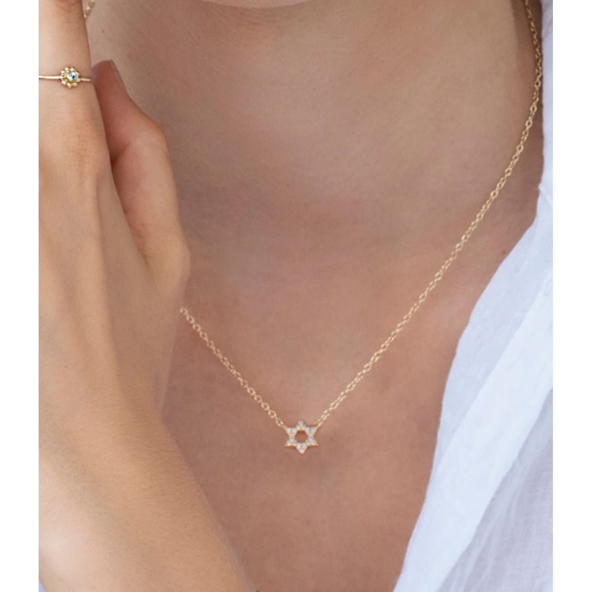 Crystal Star of David Necklace - Petroff Gallery - Jewellery