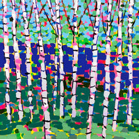 Eastern Birch 40" x 40" - Petroff Gallery - Painting