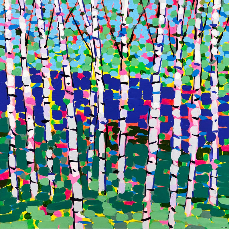 Eastern Birch 40" x 40" - Petroff Gallery - Painting