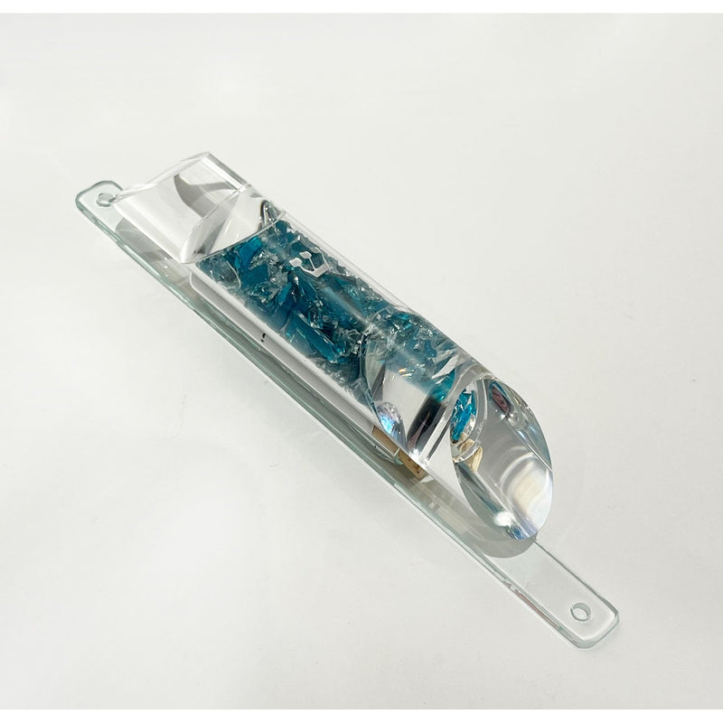 Fay Miller Wedding Glass Mezuzah - Petroff Gallery -  - Fay Miller Wedding Glass Mezuzah - Petroff Gallery