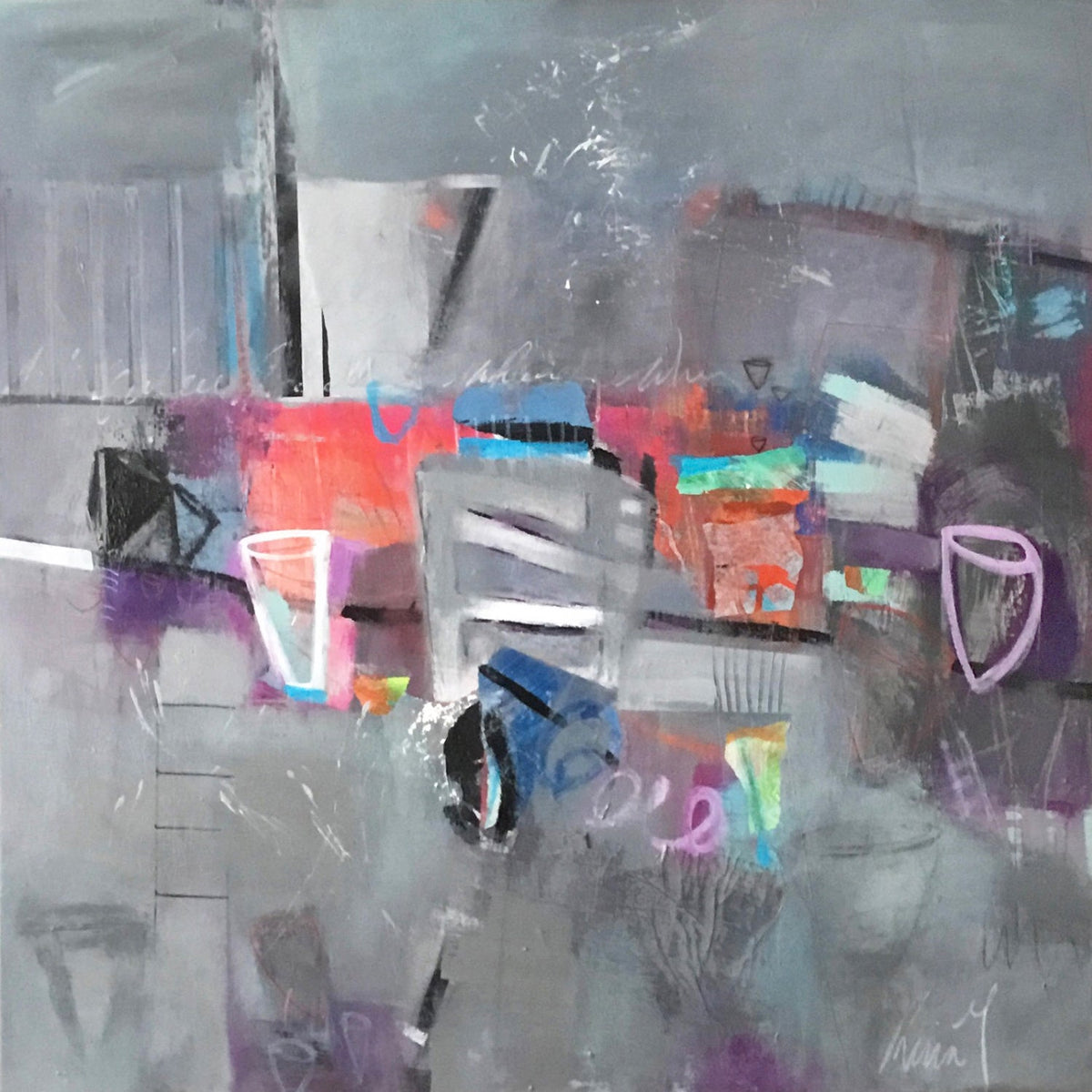 Good Times 40" x 40" - Petroff Gallery -  - Rina Gottesman - Good Times, 40" x 40"