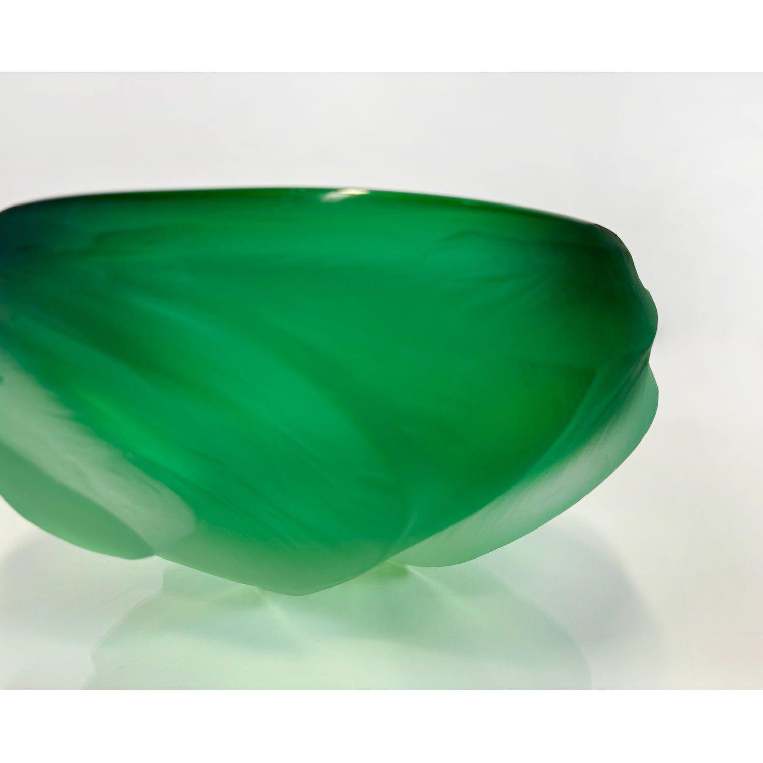 Green Undula Bowl - Petroff Gallery -  - Brad Copping - Green Undula Bowl, 4" x 8" x 7"