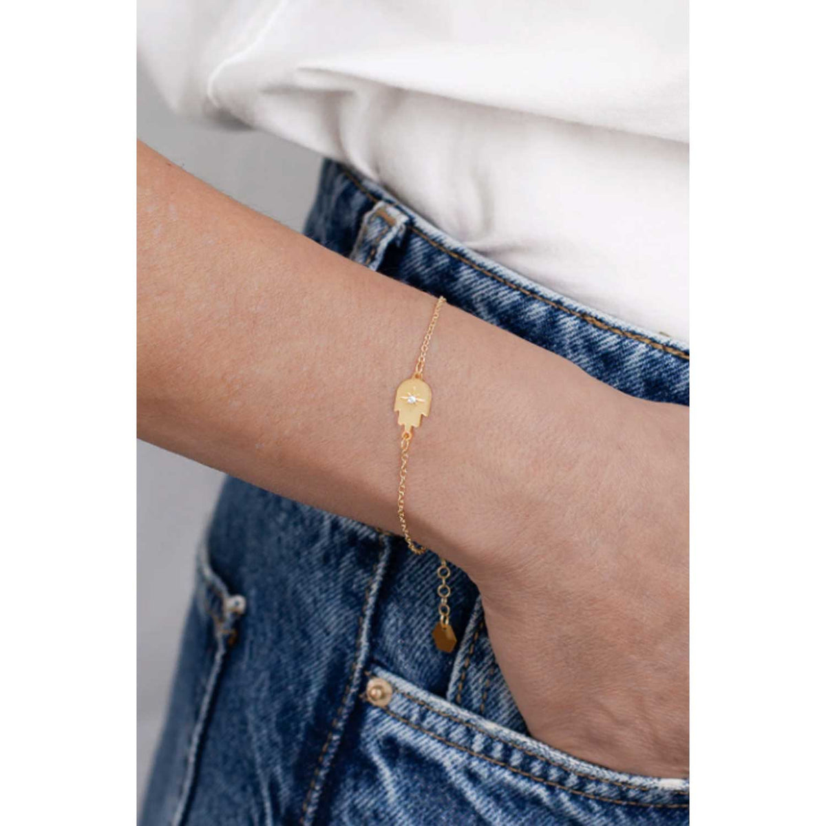 Gold Hamsa Bracelet - Petroff Gallery - Jewellery