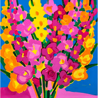 Happy Glads 40" x 40" - Petroff Gallery - Painting