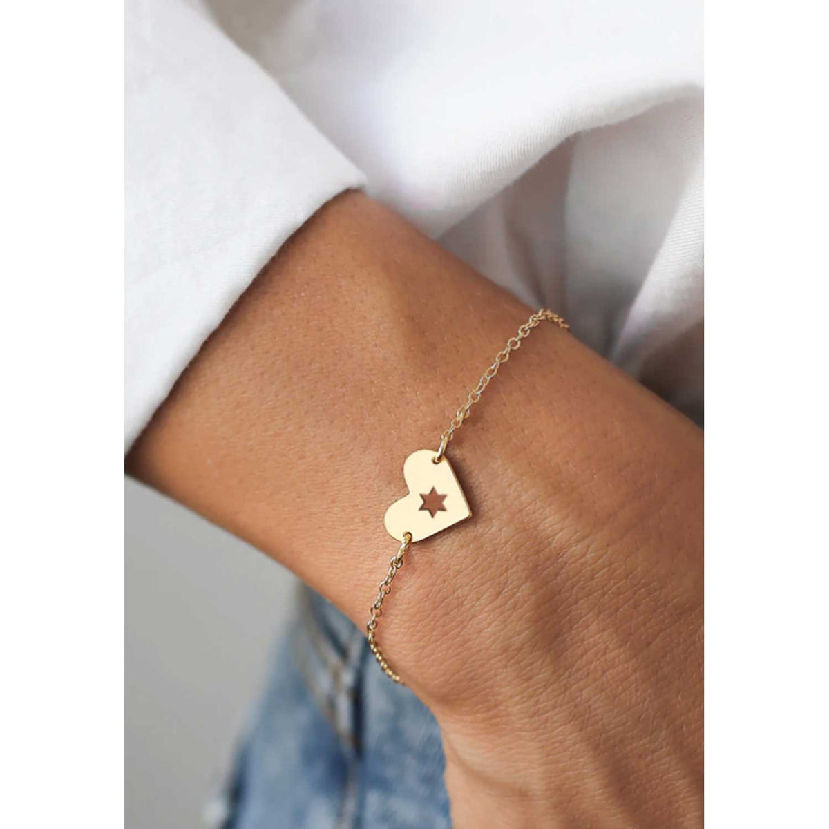 Gold Israel At Heart Bracelet - Petroff Gallery - Jewellery