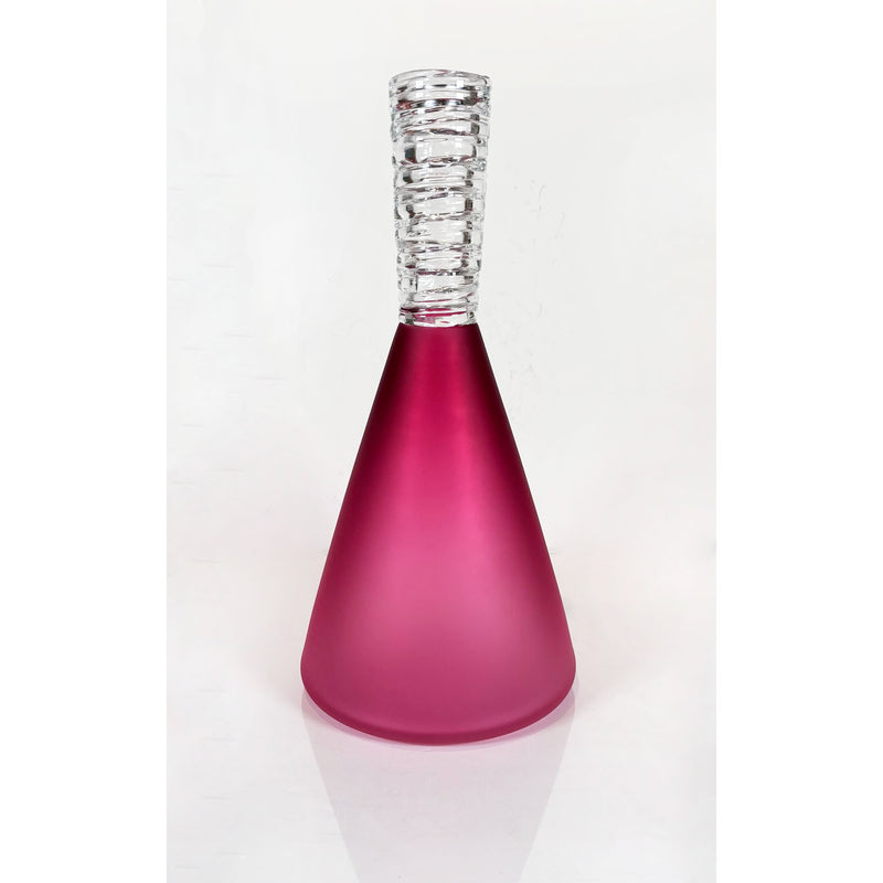 Potions Pink Ruby Cone - 14" - Petroff Gallery - Glass