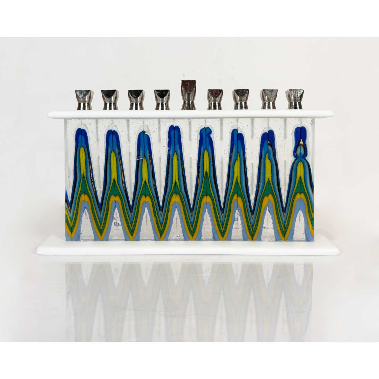 Zig Zag Menorah - Petroff Gallery - Judaica