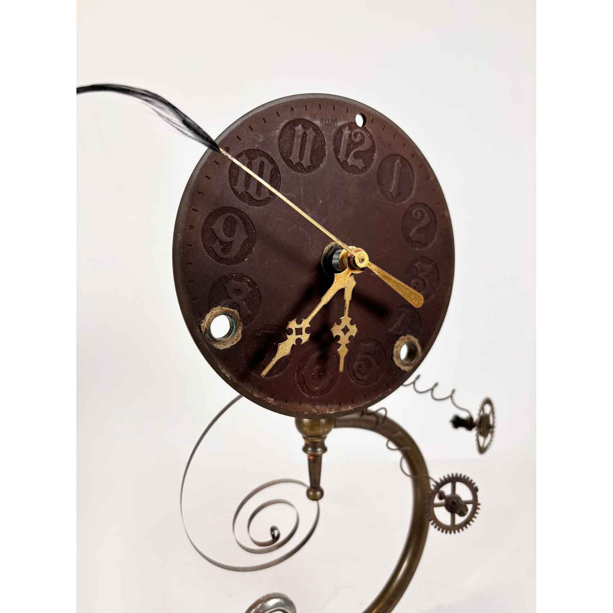 Small Steampunk Clock 6588 - Petroff Gallery - Mixed Media Art