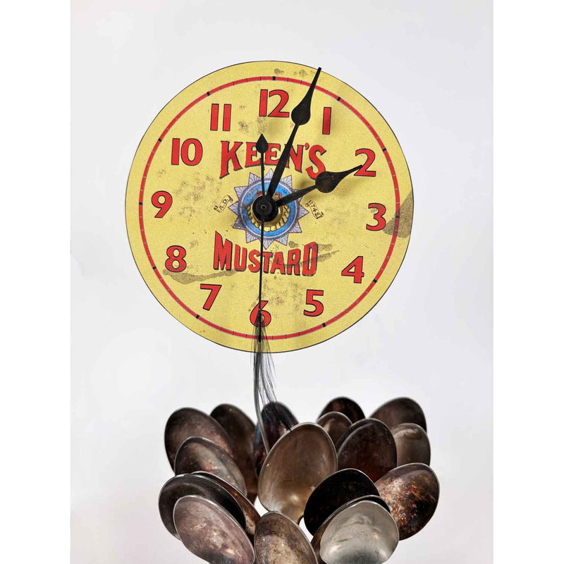 Clock with Spoons 6650 - Petroff Gallery - Mixed Media Art