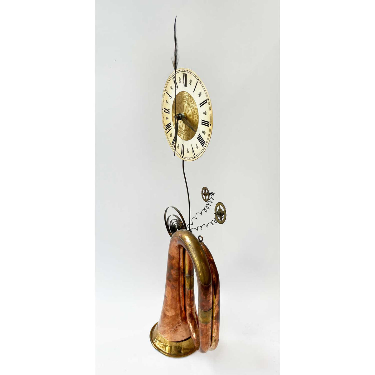 Trumpet Clock 6649 - Petroff Gallery - Mixed Media Art