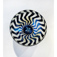 Jared Last - X-Large White/Yellow Wall Mounted Bowl, 5" x 8" x 8"