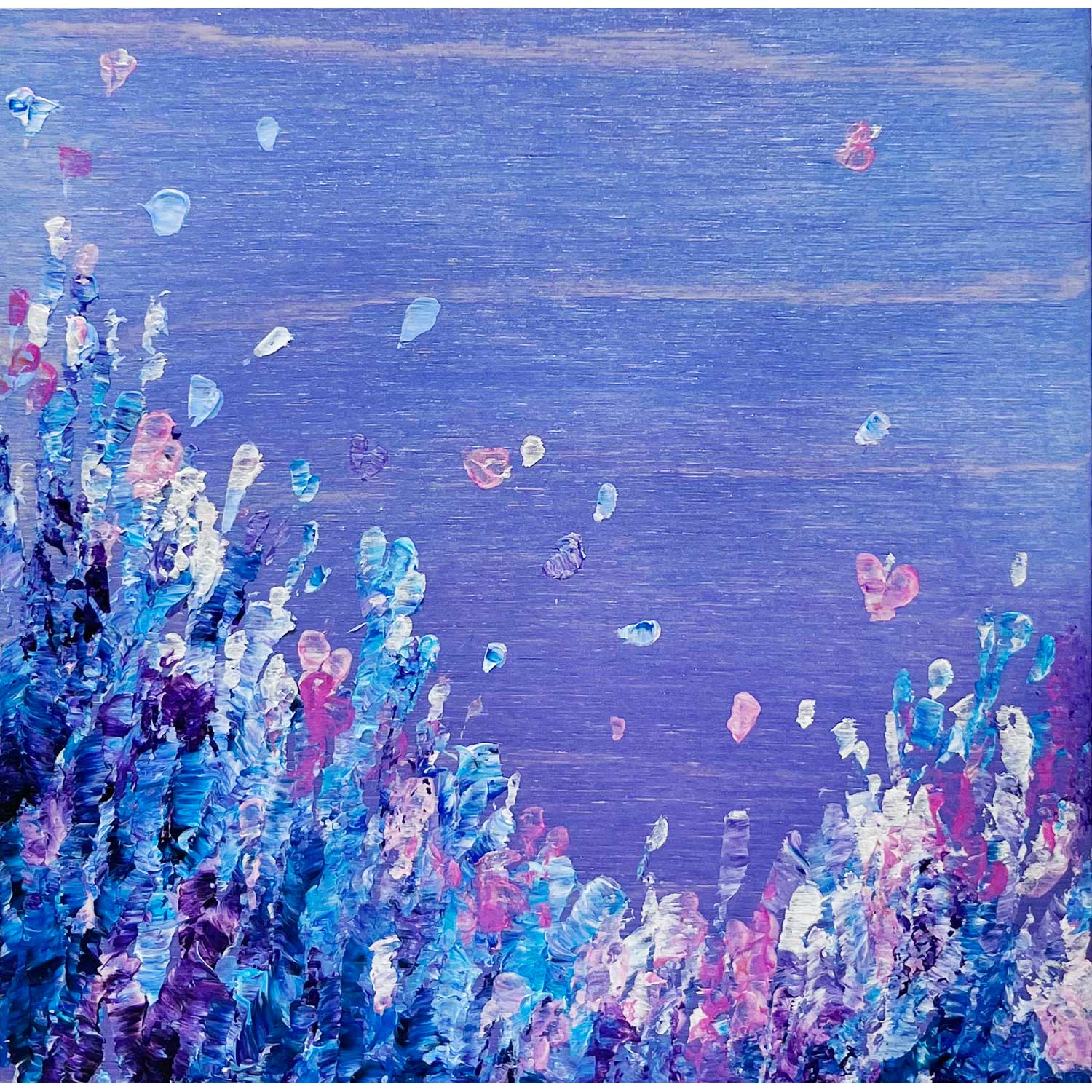 Lavender Fields 6" x 6" - Petroff Gallery -  - Kate Taylor - Lavender Fields, 6" x 6"