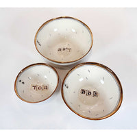 Generosity, Truth, Knowledge Bowl Set - Petroff Gallery - Ceramic Art