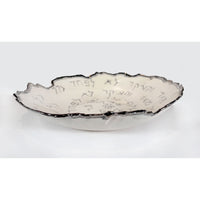 White Gold Scalloped Bowl