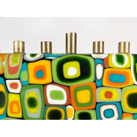 Green Matrix Menorah - Petroff Gallery - Judaica