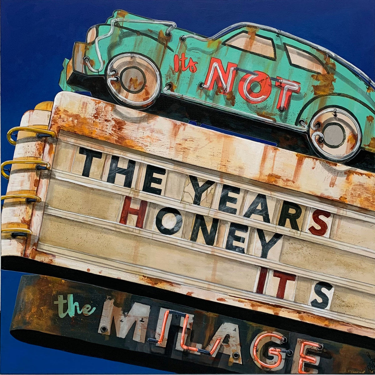 Mileage 30" x 30" - Petroff Gallery -  - Rob Croxford - Mileage 30" x 30"