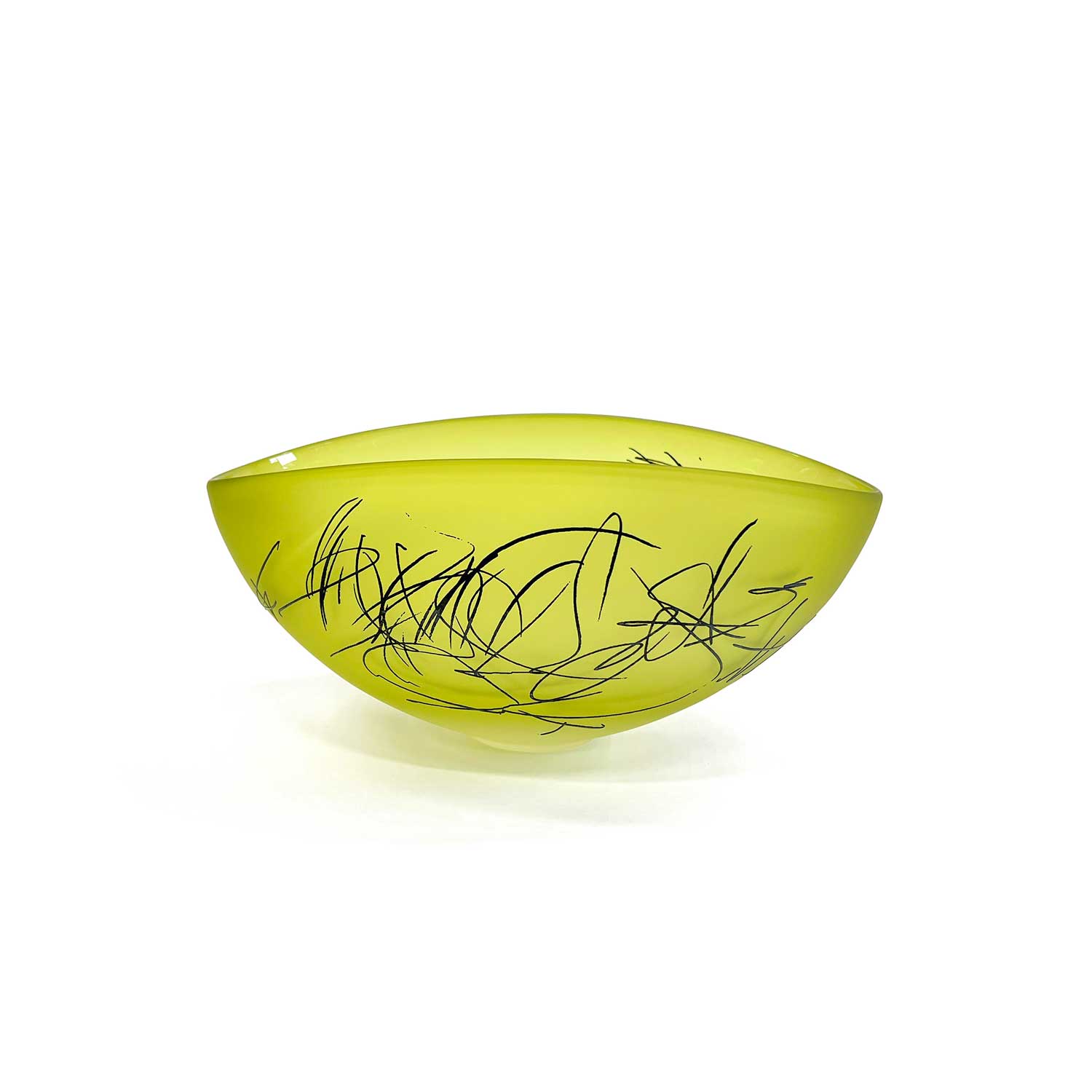 Olive Scribe Bowl - Petroff Gallery -  - Goodman Studio - Olive Scribe Bowl, 6.5"H x 14"W x 10"L