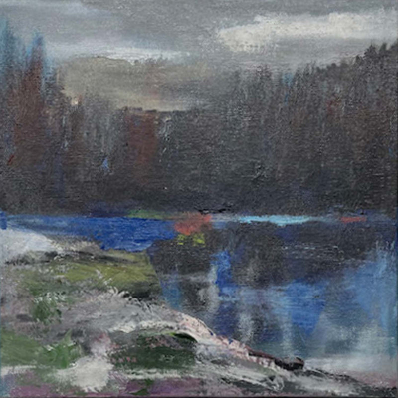 Lake Edge 10" x 10" - Petroff Gallery - Paintings