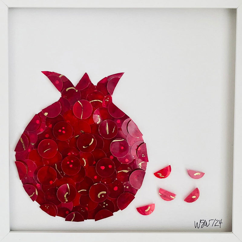 Passion of the Pomegranate 12" x 12" - Petroff Gallery -  - Wendy Solomon-Weizel - Passion of the Pomegranate 12x12 