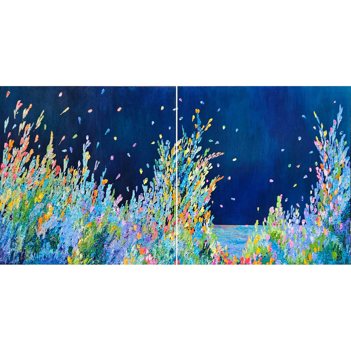 Quiet Evening By the Lake 40"x 80" - Petroff Gallery -  - Kate Taylor - Quiet Evening By the Lake, 40"x 80"