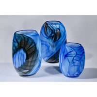 Short Blues Ether Series - Petroff Gallery - Glass Art