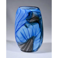 Blue and Grey Circle Ether Series - Petroff Gallery - Glass Art