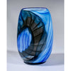 Blue and Grey Circle Ether Series - Petroff Gallery - Glass Art