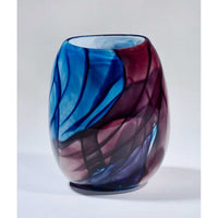 Purple with Aqua Ether Series - Petroff Gallery - Glass Art