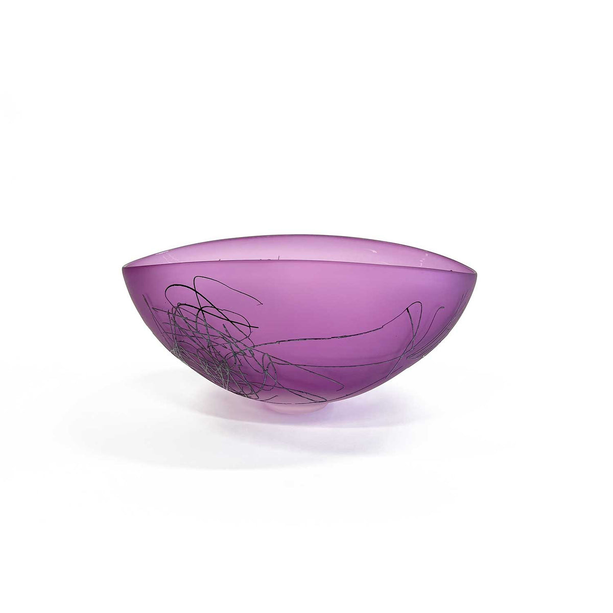 Red Amethyst Scribe Bowl - Petroff Gallery -  - Goodman Studio - Red Amethyst Scribe Bowl, 7"H x 14.5"W x 10.5"L