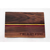 Walnut Stripe Board with Hamotzi - Petroff Gallery - Wood Art