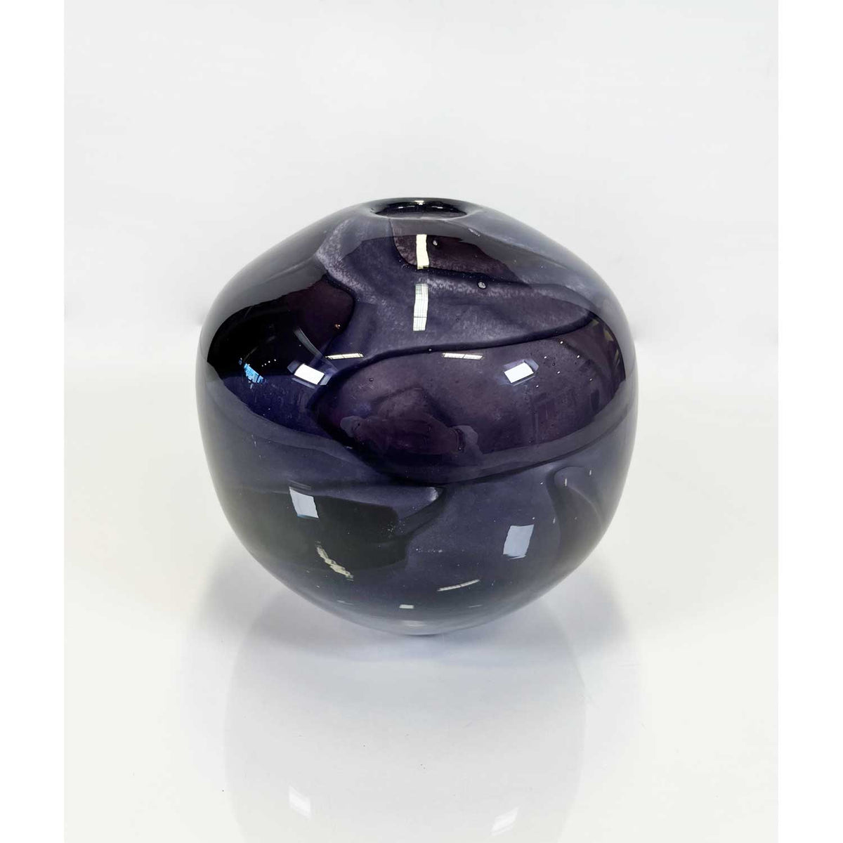 Shadow Vase - Short Purple - Petroff Gallery -  - Sue Rankin - Shadow Vase Short Purple, 5.5" x 5" x 5"