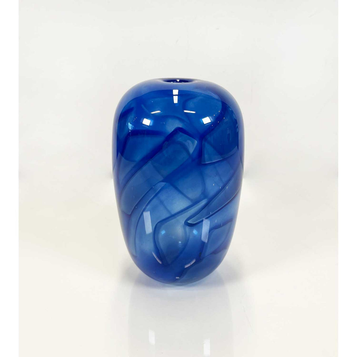 Shadow Vase - Tall Blue - Petroff Gallery -  - Sue Rankin - Shadow Vase Tall Blue, 7" x 4" x 4"