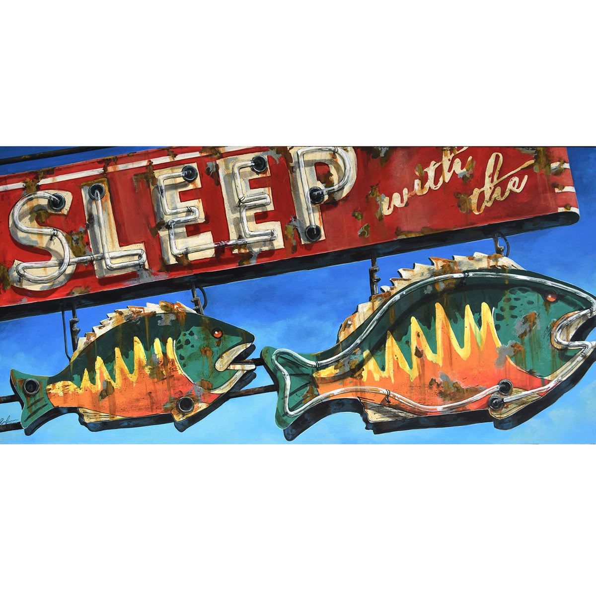 Sleep with the Fishes 24" x 48" - Petroff Gallery -  - Rob Croxford - Sleep with the Fishes 24" x 48"