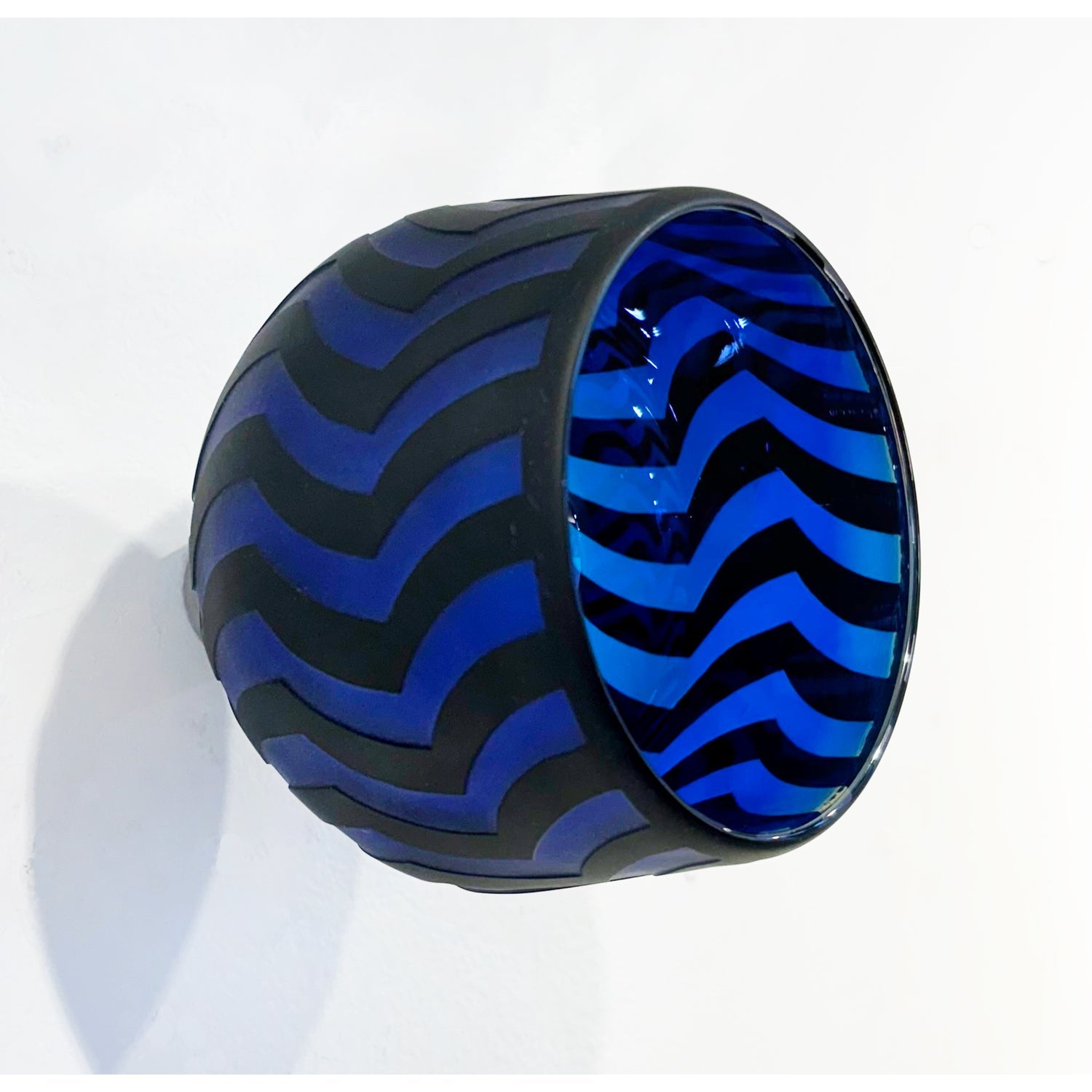 Small Blue Wall Mounted Bowl - Petroff Gallery -  - Jared Last - Small Blue Wall Mounted Bowl, 4.5" x 4" x 4"