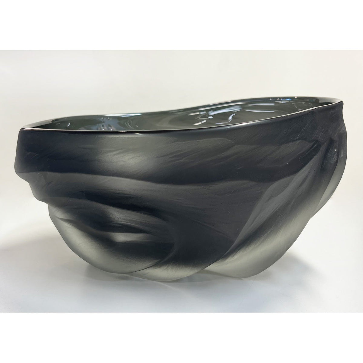 Smoky Blue Undula Bowl - Petroff Gallery -  - Brad Copping - Smoky Blue Undula Bowl, 6" x 11" x 9.5"