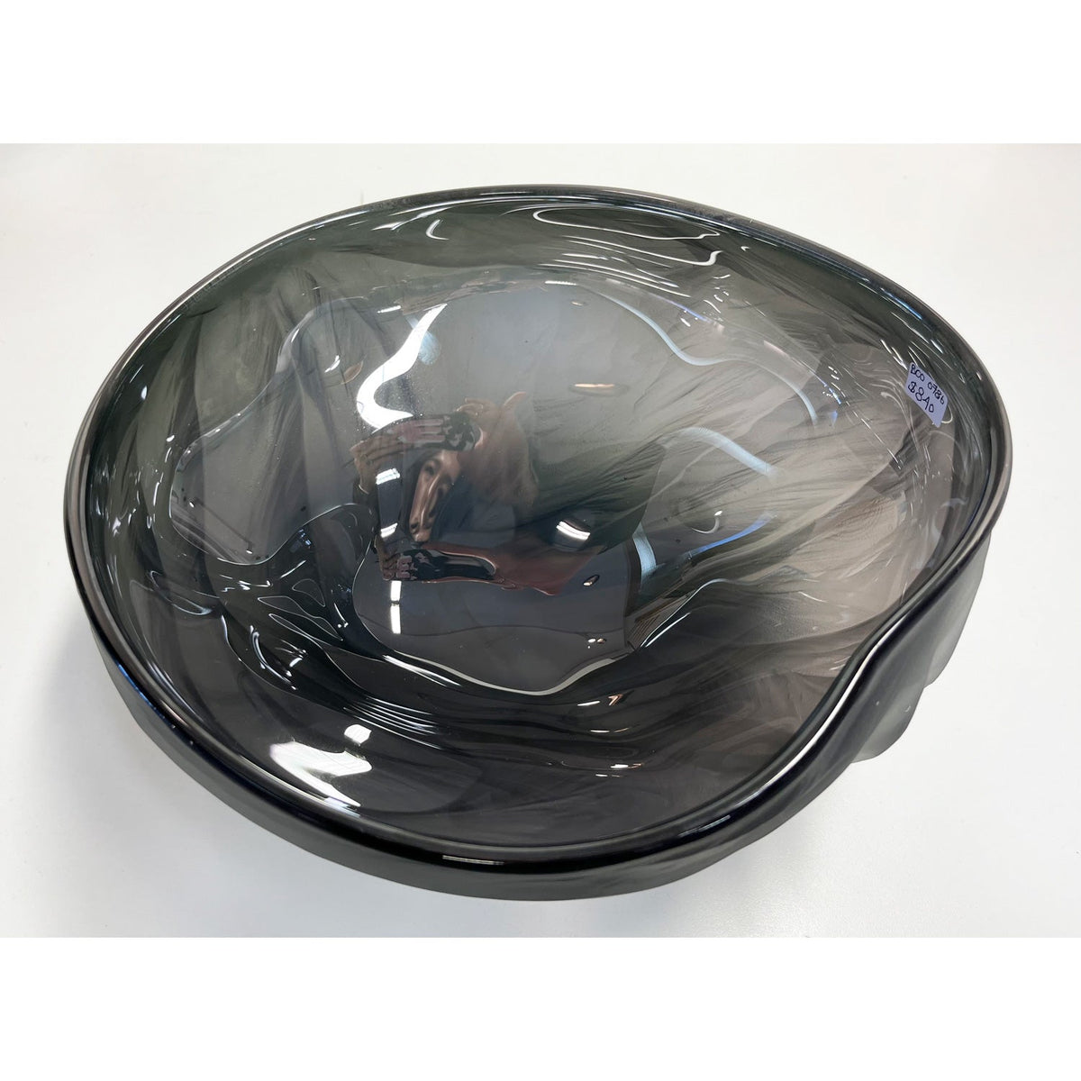 Smoky Blue Undula Bowl - Petroff Gallery -  - Brad Copping - Smoky Blue Undula Bowl, 6" x 11" x 9.5"