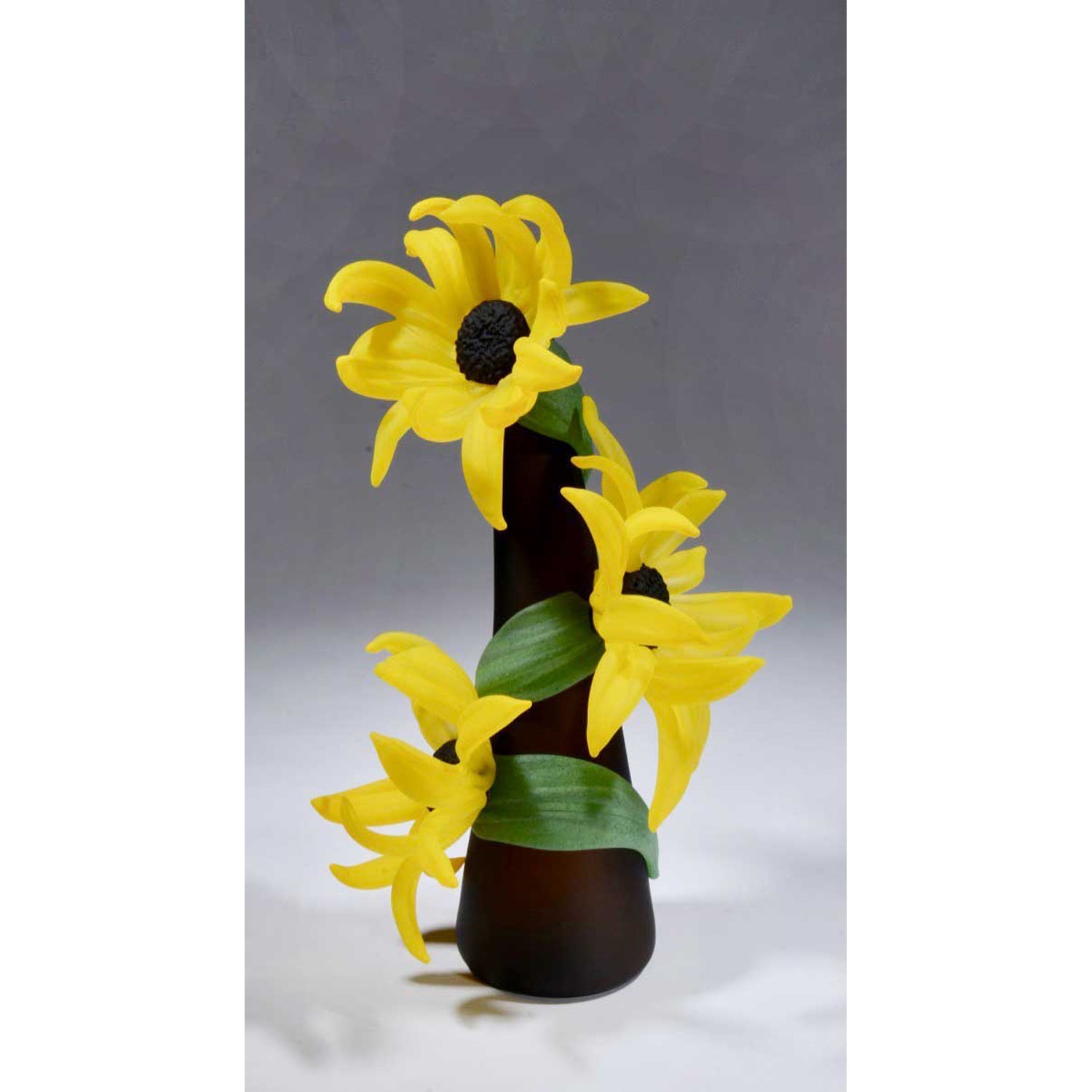 Sprig Vase Grey with Yellow Daisy - Petroff Gallery -  - Susan Rankin - Sprig Vase Grey with Yellow Daisy