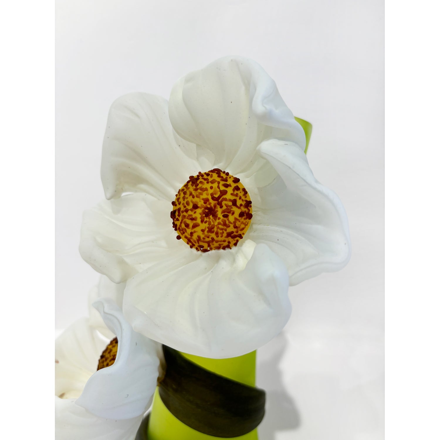 Sprig Vase Lime with White Peony - Petroff Gallery -  - Susan Rankin - Sprig Vase Lime with White Peony