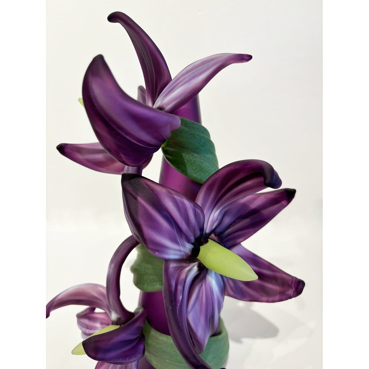 Sprig Vase Purple with Purple Lillies - Petroff Gallery -  - Susan Rankin - Sprig Vase Purple with Purple Lillies