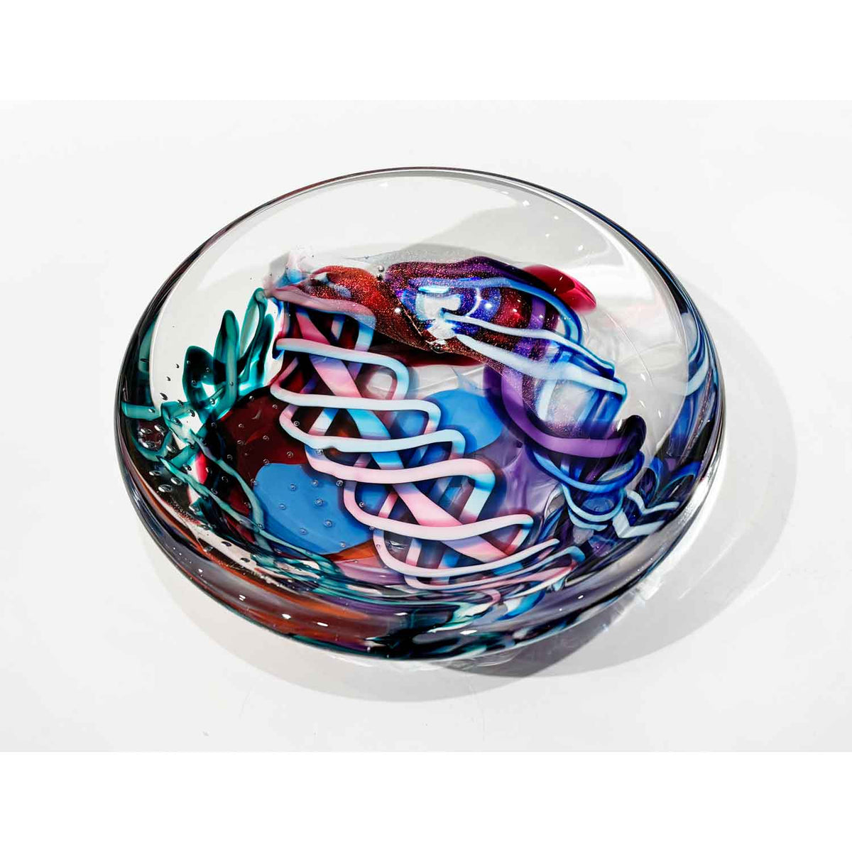 Large Multiverse Round Dish 1 - Petroff Gallery - Glass Art