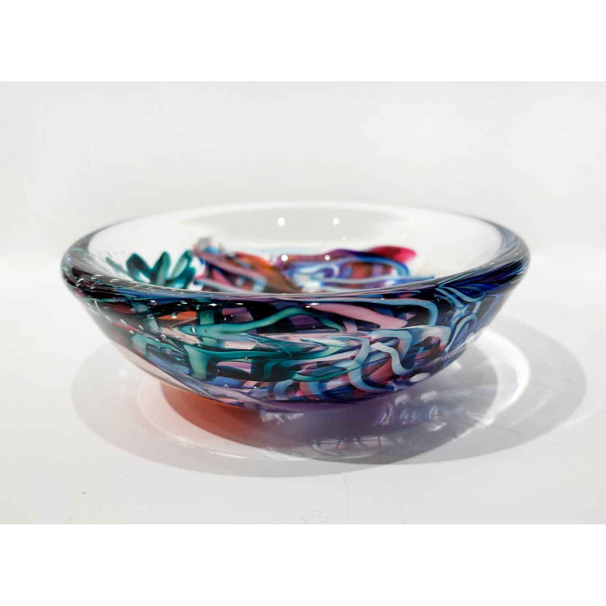 Large Multiverse Round Dish 1 - Petroff Gallery - Glass Art