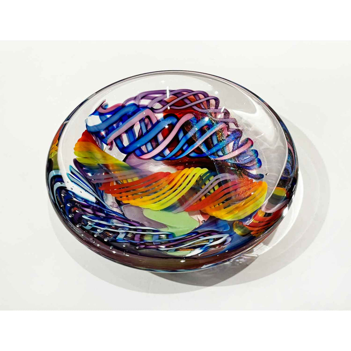 Large Multiverse Round Dish 2 - Petroff Gallery -Glass art